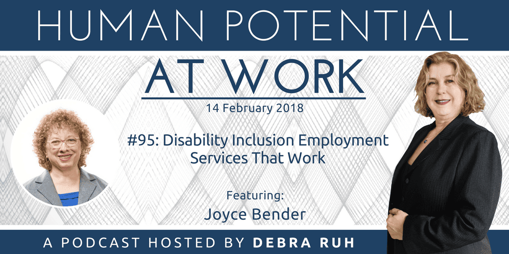 Flyer for episode 95: Disability Inclusion Employment Services That Work
