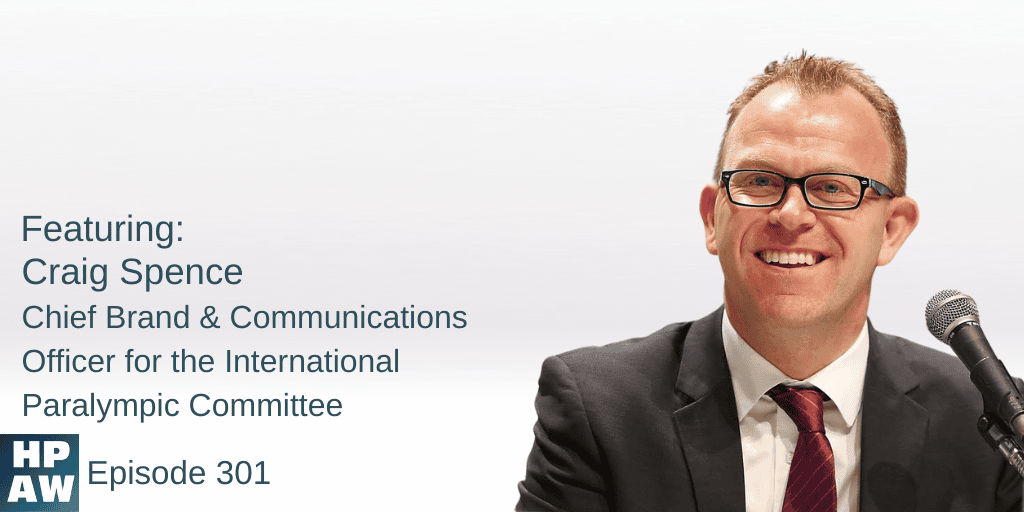 craig spence Chief Brand and Communications Officer for the International Paralympic Committee